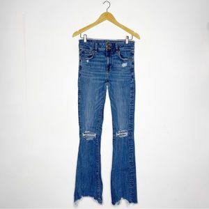 American Eagle High Rise Artist Flare Jeans Size 10 X-Long